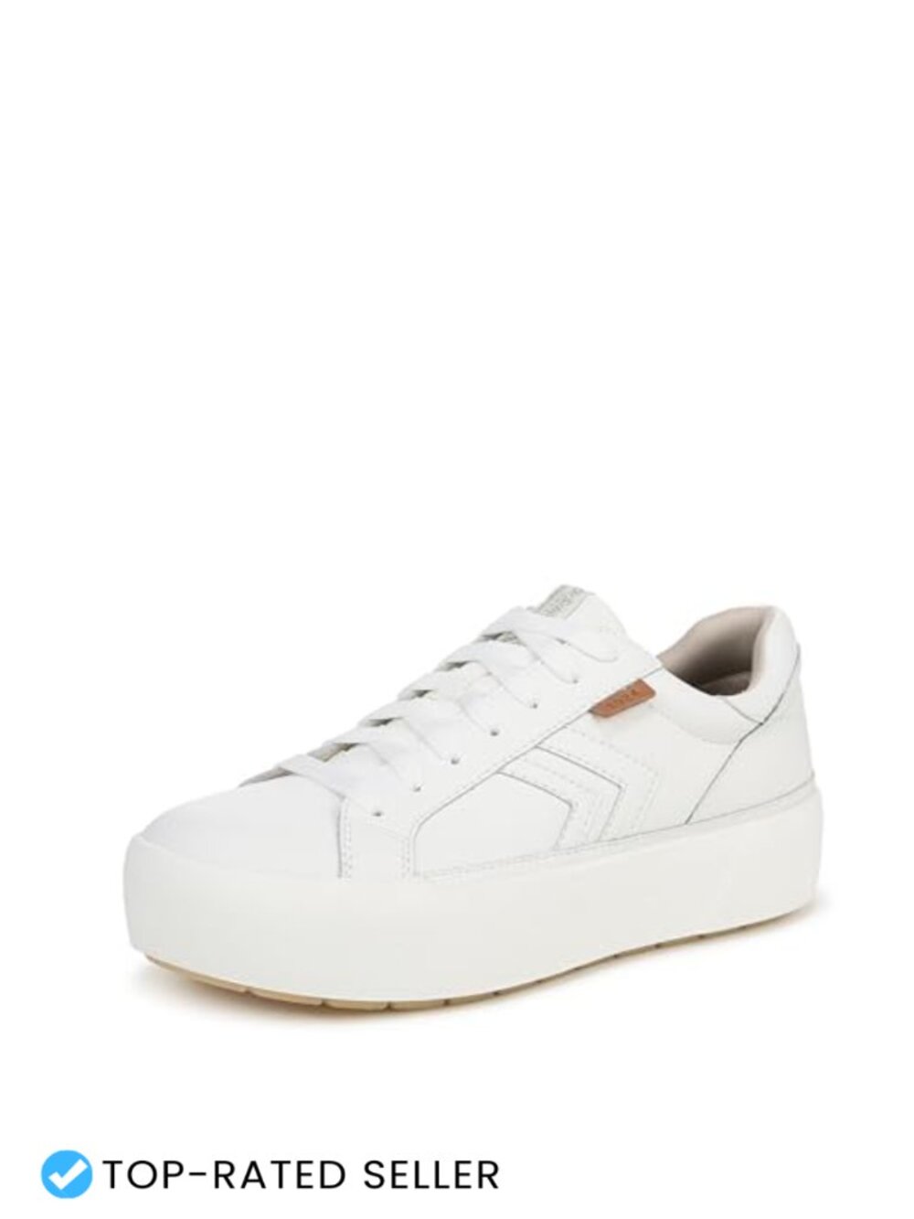 Leather Lace-Up Platform Fashion Sneakers with Arch Support